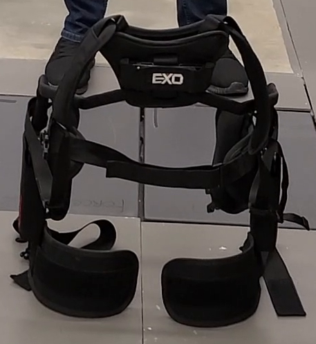 Sprinter with motion capture markers and metrics overlaid